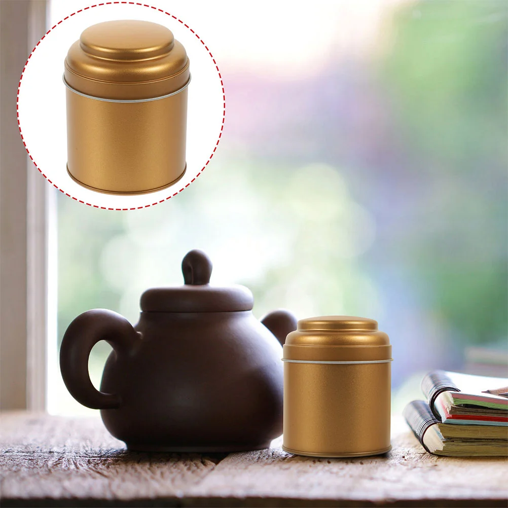 

6 Pcs Cereal Container Jar With Lid Snack Rack Tinplate Candy Holder Metal Storage Iron Tea Baby Canister