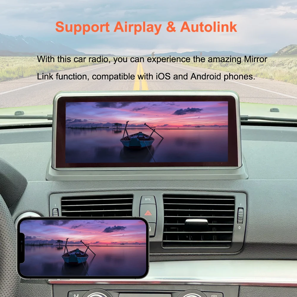 Pantalla Bonroad de 10.25 pulgadas con Linux y Carplay para BMW Serie 1 120i E81 E82 E87 E88 2004-2012 CCC CIC iDrive Android Auto Youtube Stereo 6