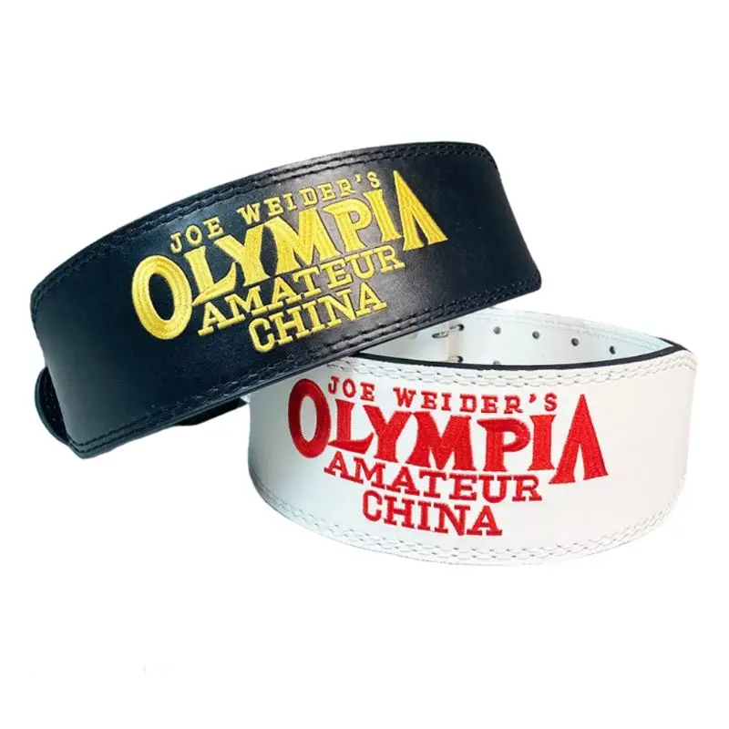 Weightlifting Belt PU Leather Waist Support Gym Belt Unisex Wide Barbell Training Weight Lifting Brace Straps for Fitness 2