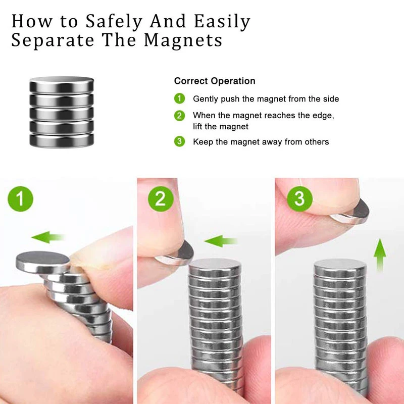 Ultra-Powerful Neodymium Round Disc Magnet with Double-Sided Tape