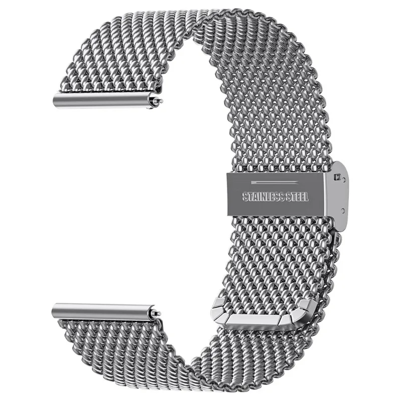 Elegant Milanese Steel Bracelets - Silver, Black, Rose Gold, Quick Release Design