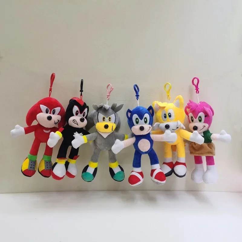 Sonic Plush Keychain - Soft Stuffed Hedgehog Pendant for Home Decoration and Gifts