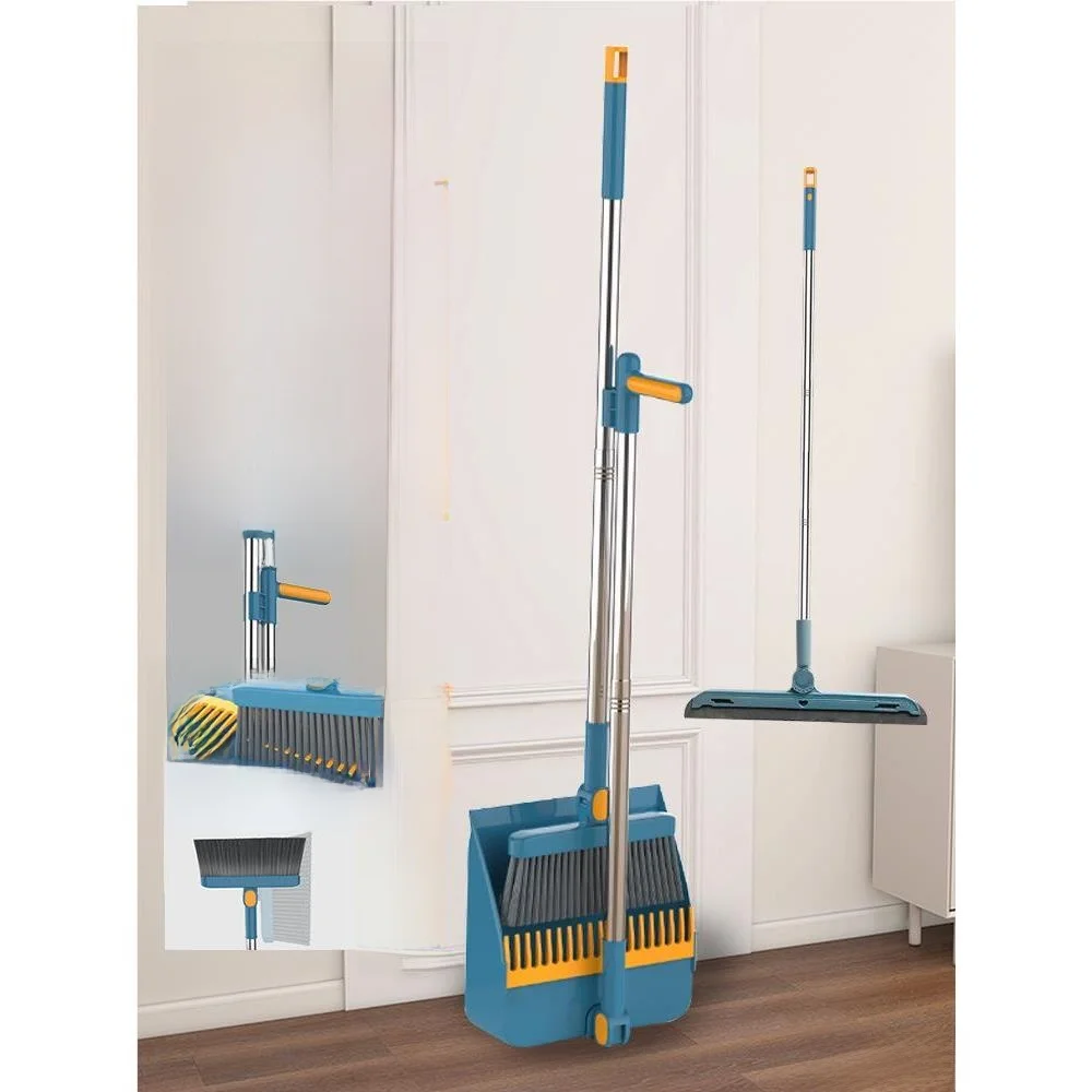 [Juego de escoba plegable] Juego de limpiaparabrisas de 3 piezas recientemente actualizado en azul moca