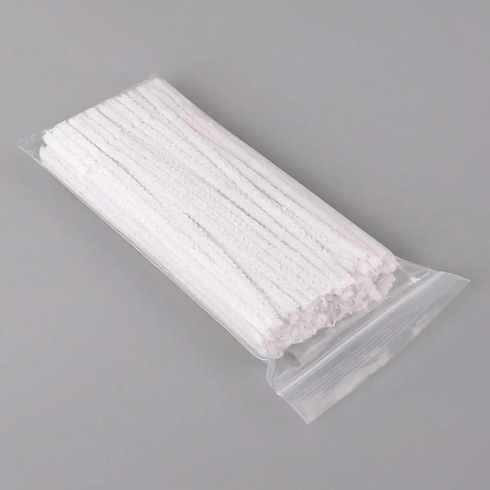 50/100pcs Cotton Smoking Pipe Cleaner Smoke Tobacco Pipe Cleaning Tool White Cigarette Holder Accessory Pipe mouth clean tool 5
