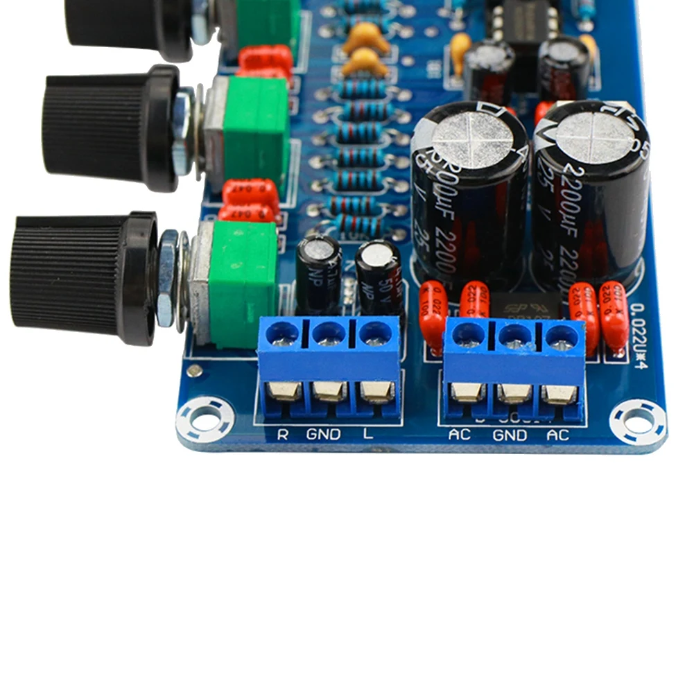 앰프 NE5532 프리앰프, 볼륨 톤 제어 완료 보드, 트레블 미드레인지 베이스 EQ DIY 듀얼 AC 12V - 18V