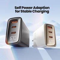Toocki 67W GaN Зарядное устройство с цифровым дисплеем Quick Charge 4.0 3.0 Fast Type C USB Зарядное устройство для ноутбука iPhone Samsung Xiaomi Realme POCO — изображение 4
