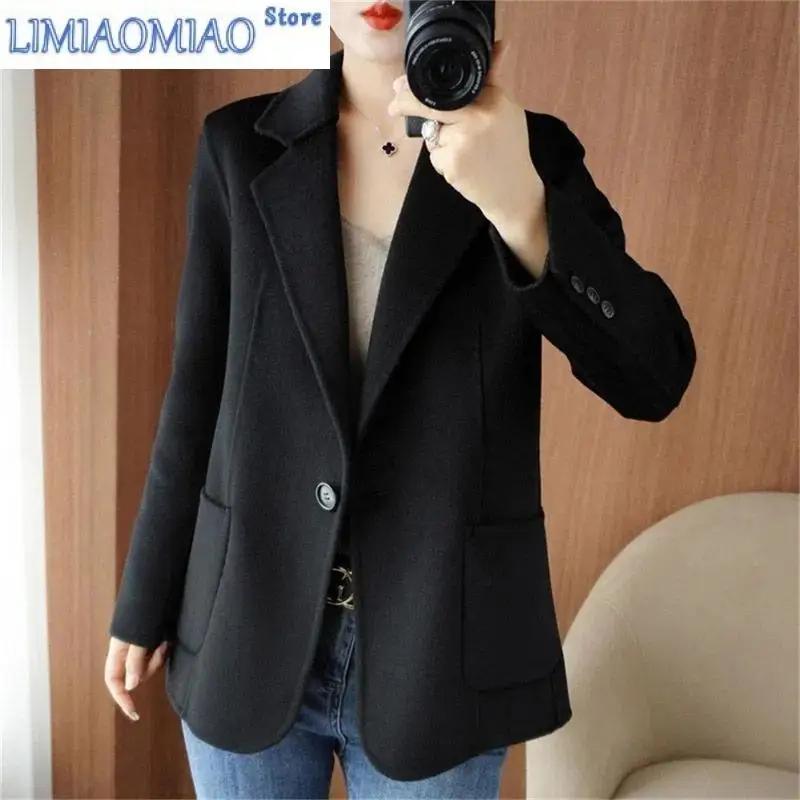 New Autumn Winter Wool Jacket Womens Clothing Short Woolen Coats Slim Wild Elegant Female Korean Outerwear Thick Blazer Female