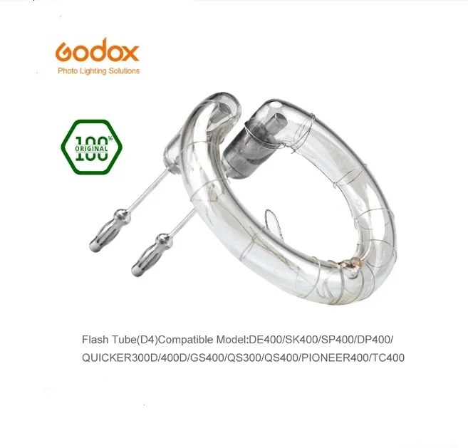 

Запасная Кольцевая вспышка Godox 400Ws, совместимая с Godox DE400 TC400 SK400 DP400 GS400 QS300 QS400, более быстрая 300D/400D Pioneer 400