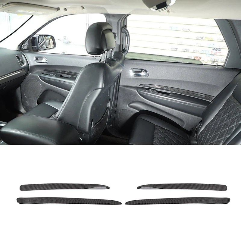 

4Pcs Car Door Handle Decoration Cover Trim Replacement Parts For Dodge Durango 2011-2022 Interior Accessories ,ABS Carbon Fiber