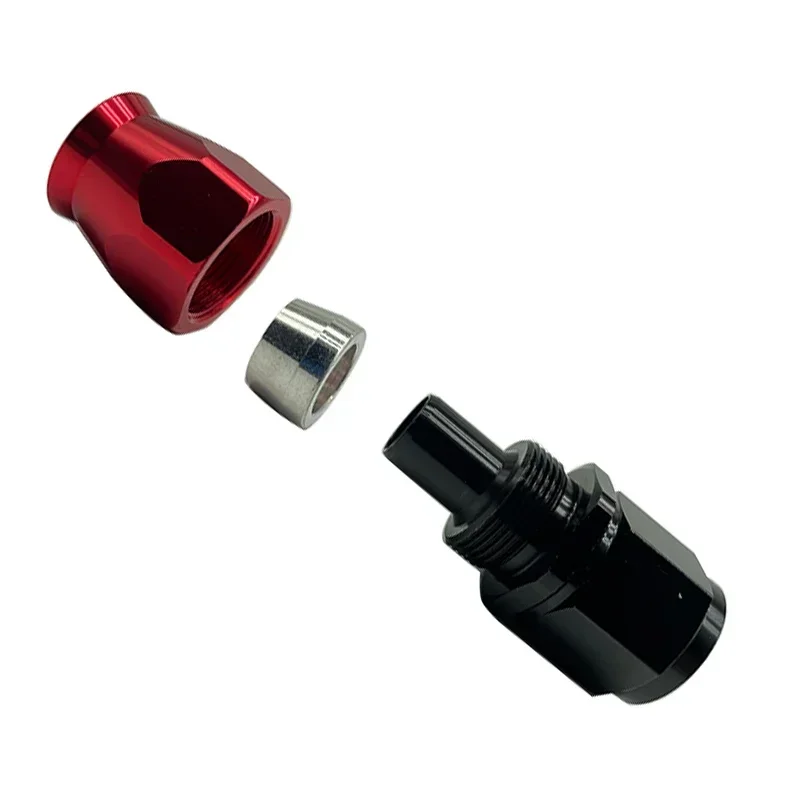 2Pcs AN4 AN6 AN8 AN10 AN12 For Swivel PTFE Oil Fuel Line Hose End Fittings Straight 0&deg;/45&deg;/90&deg;/180&deg; Reusable Hose Pipe Adapters