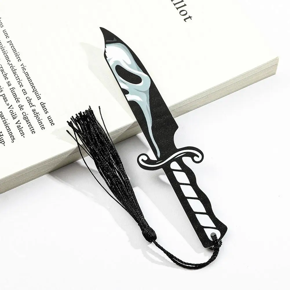 Bookmarks stationery supplies acrylic bookmark anime horror killer bookmarks series acrylic for book lovers reading markers Halloween dagger face ghost bookmark