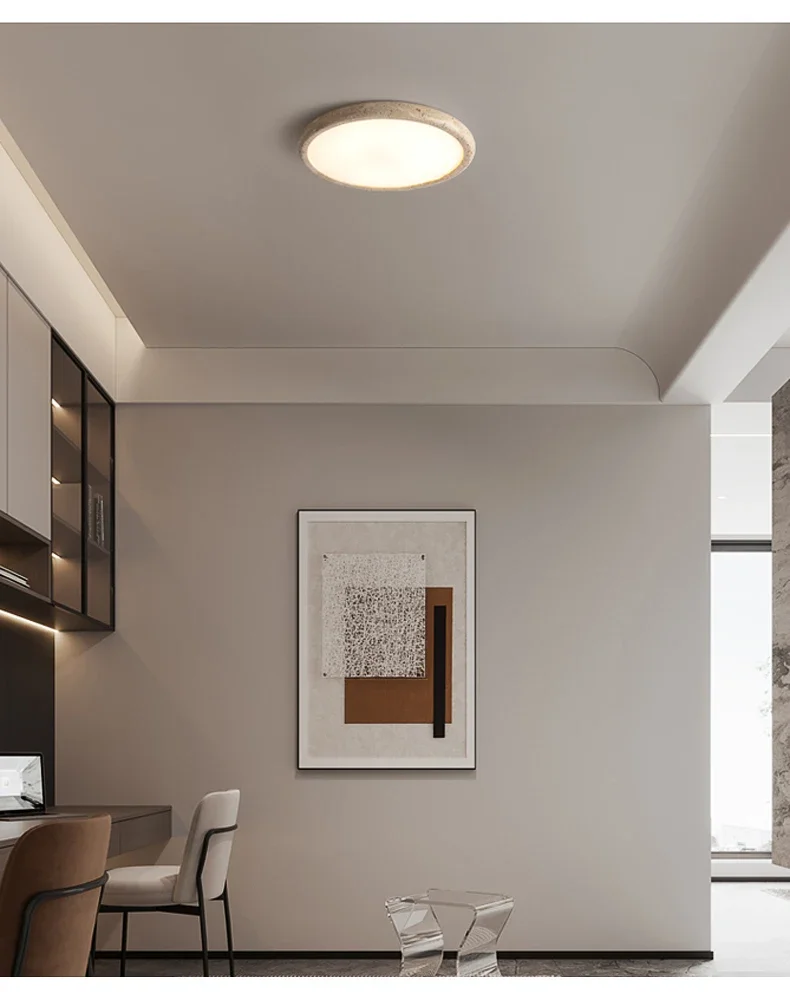 Description Picture 5 of itemNordic Modern Cream Style Warm Bedhead Ceiling Light Fixtures Yellow Travertine Corridor Living Room Restaurant 15W Led Lamps