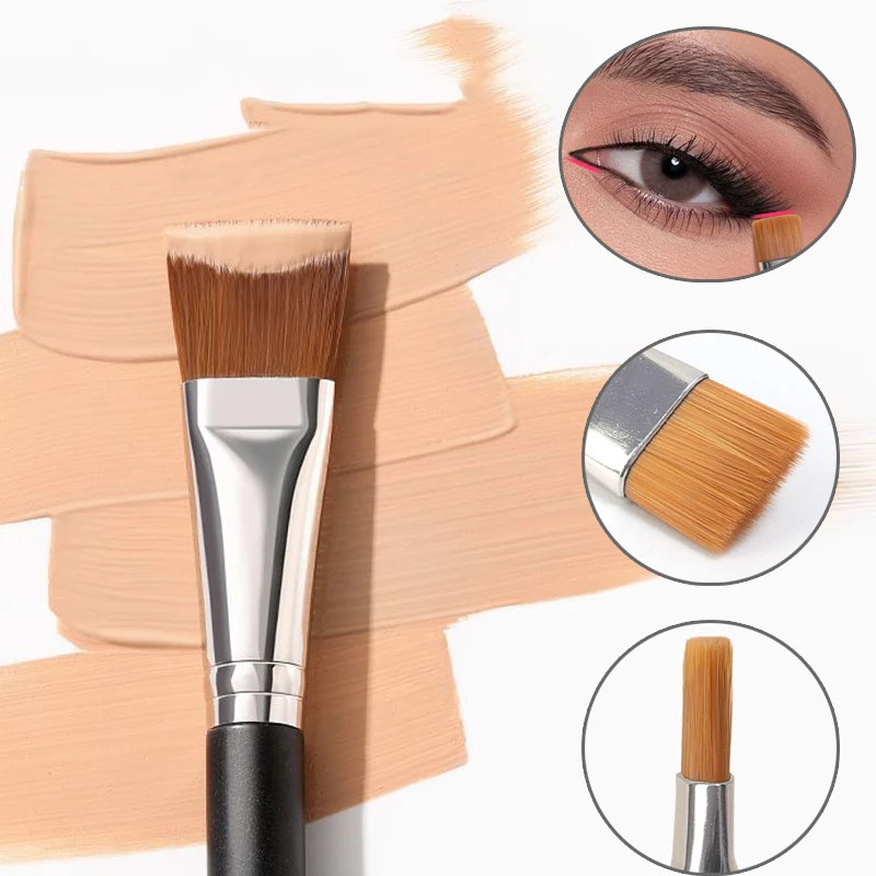 

1/2 Pcs Flat Eyeliner Brush Professional Eye Liner Eyebrow Detail Makeup Brushes Ultra Thin Flat Fine Eye Cosmetic Tools Novice
