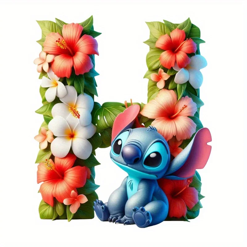 Kits de bricolaje de Disney, pintura de diamantes, letras de Lilo y Stitch, arte de bricolaje, dibujos animados, mosaico de diamantes, bordado de flores, decoración del hogar hecha a mano, regalo