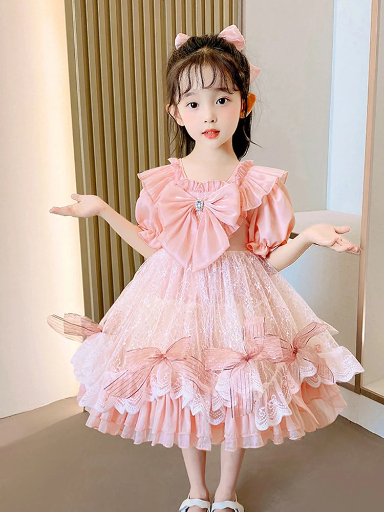 Lolita Dress Girls' Summer Short-Sleeved Children's Daily Birthday