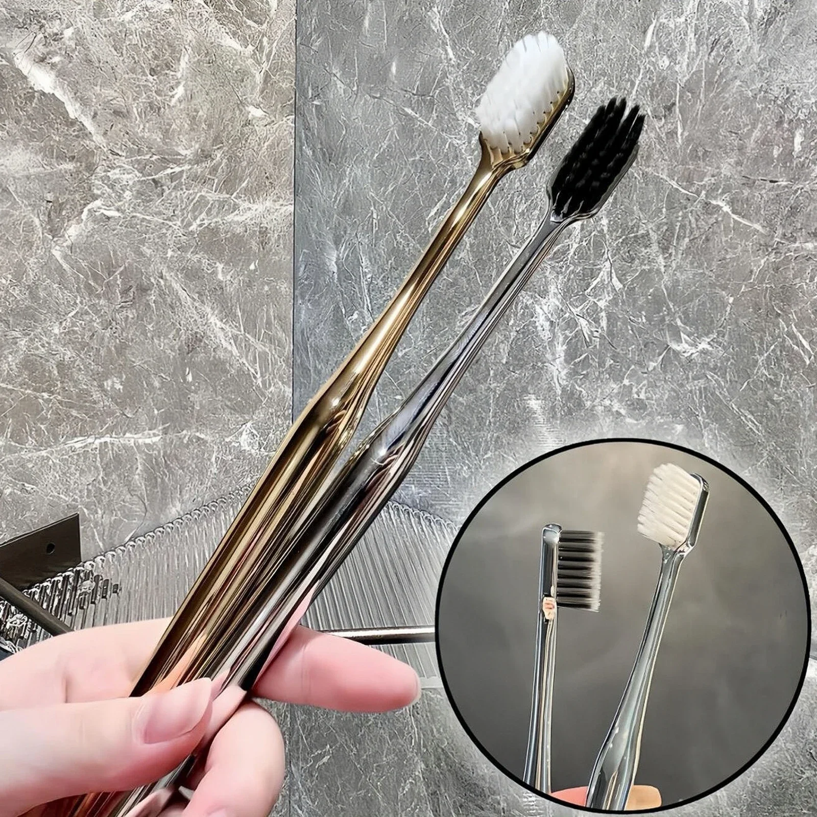 Advanced Soft Bristle Manual Toothbrush Sensitive Gum Deep Cleaning Travel