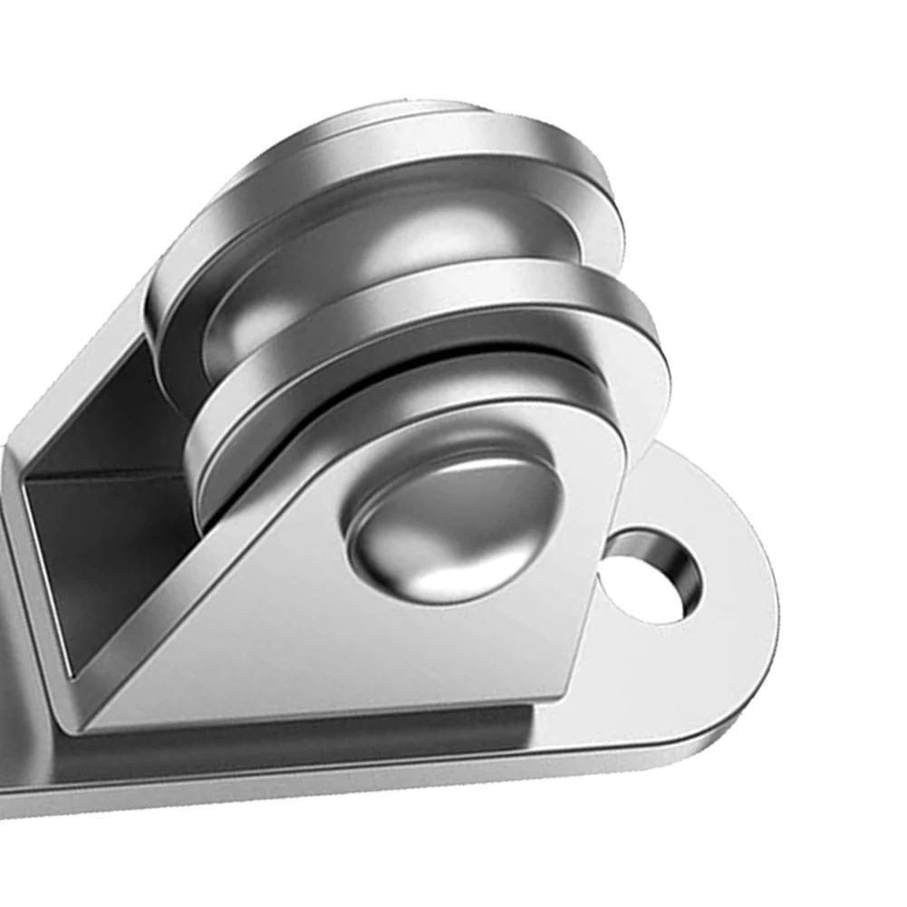 2/4Pcs Silent Pulley with Mounting Screws and Expansion Pulley Block Kit Heavy Duty Fixed Pulley for Sliding Gate and Wire Rope