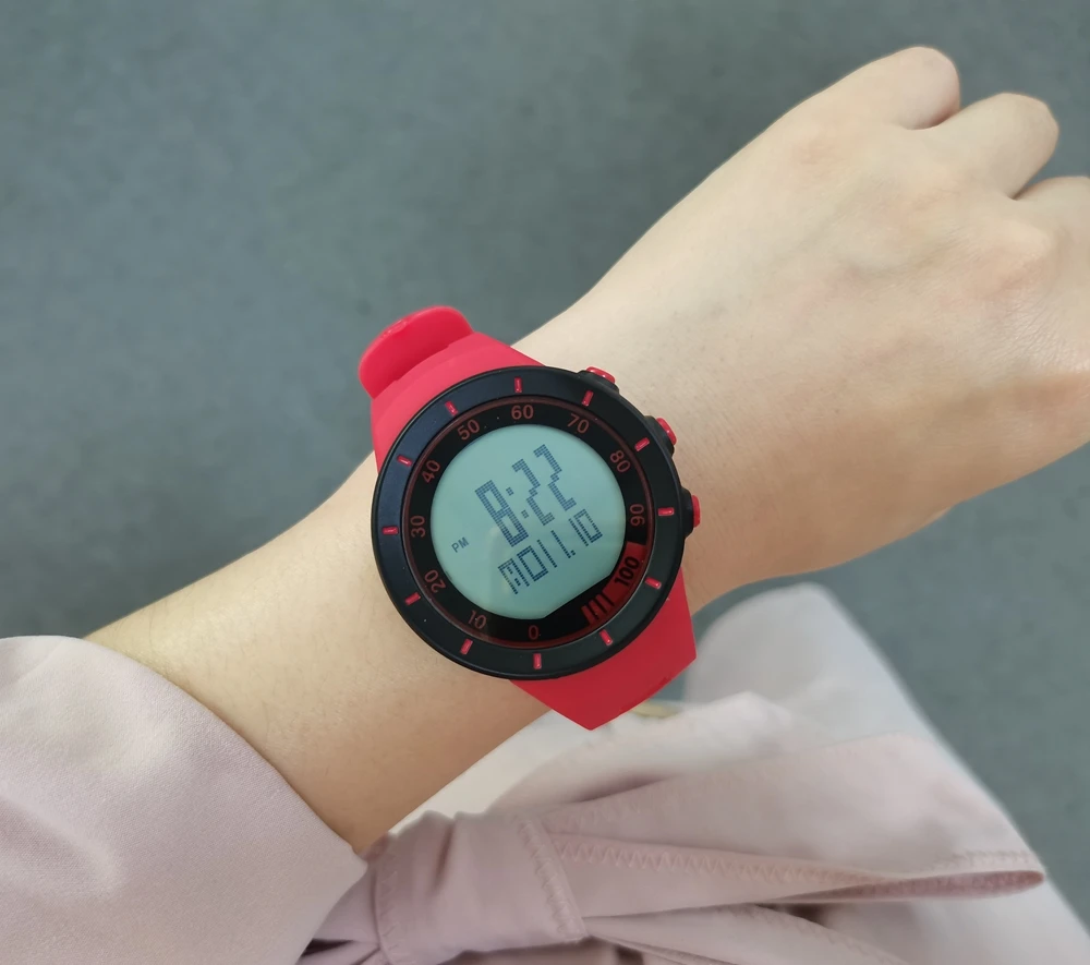 Digital Women Watches Waterproof Red Fashion Silicone Electronic