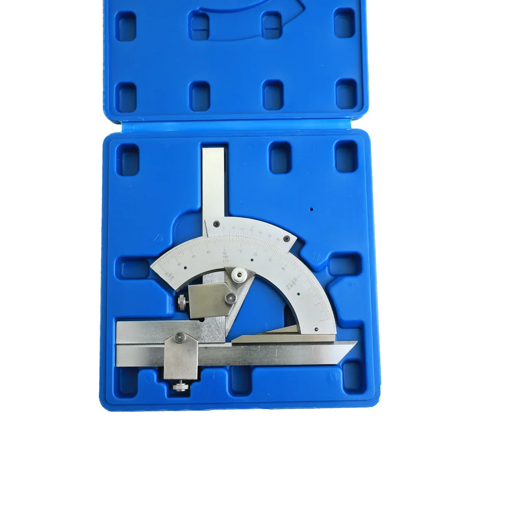 차이를 무시하는 다용도 각도기 0-320 °   각도기 고탄소강 프로텍터