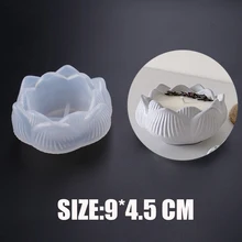  DIY Round Candle Jar Pot Silicone Molds for Making Uv Epoxy Plaster Concrete Storage Box Mould Home Decor Flower Pot Planter 