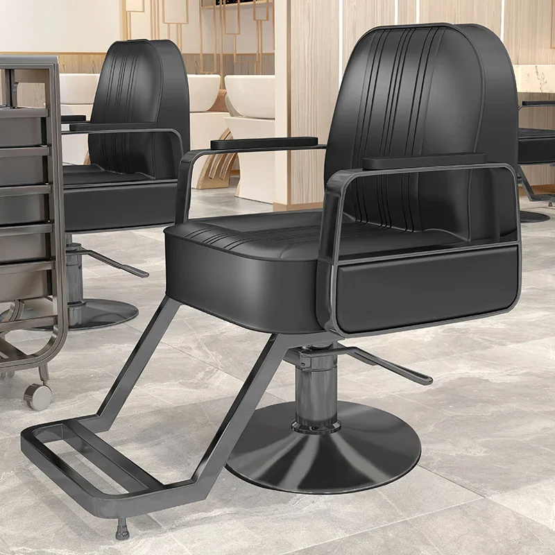 Hairdressing Reception Barber Chairs Ergonomic Cosmetic Armchairs Beauty Salon Swivel Simple Sillon Barbero Furniture HY luxury swivel barber chairs simple hairdressing equipment lash barber chairs cosmetic kapperstoel commercial furniture yq50bc