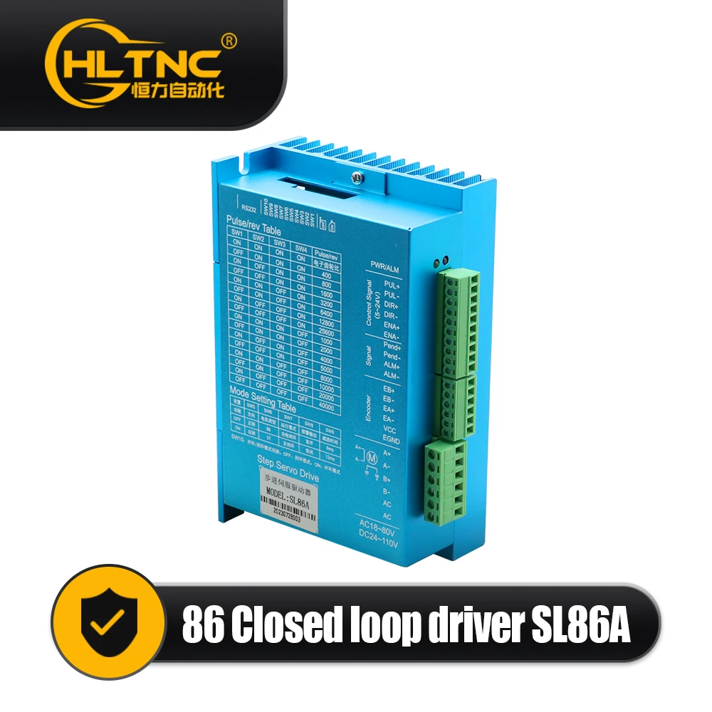 Stepper Motor Driver SL86A AC18~80V/DC24~110V Input Encoder 1000 line Suit for NEMA23 NEMA24 NEMA34 Hybrid Stepper Motor