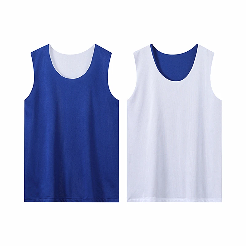 Men Sports Suit Basketball Training Clothes Double-sided Wearable Men Basketball Vest Two-layer Breathable Gym Sport Shirt Men Basketball Tank Tops Training Uniforms