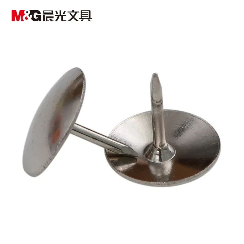 M&G Silver Pushpins Metal Thumb Tacks Map Drawing Push Pins Crafts Office Accessories School Supplies Stationery 300 Pcs/BOX