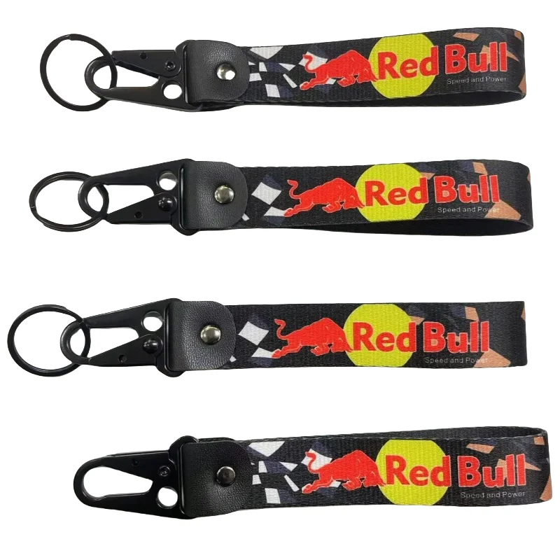 Motorcycle Keychain Red Bull Racing Keychain Pendant Rope Prevent Key Loss
