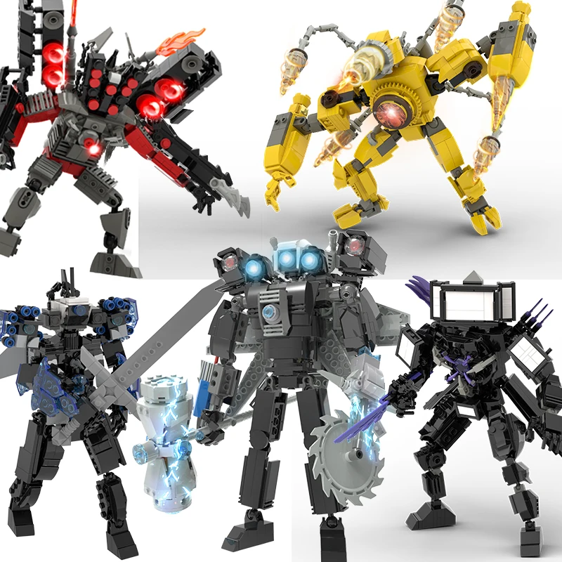 New Skibidi Toilet Building Blocks For Boys Titan Toilet Boss Speakerman Bricks Giocattoli Modello Fai Da Te Per Gli Amici Regali Di Natale Di Natale