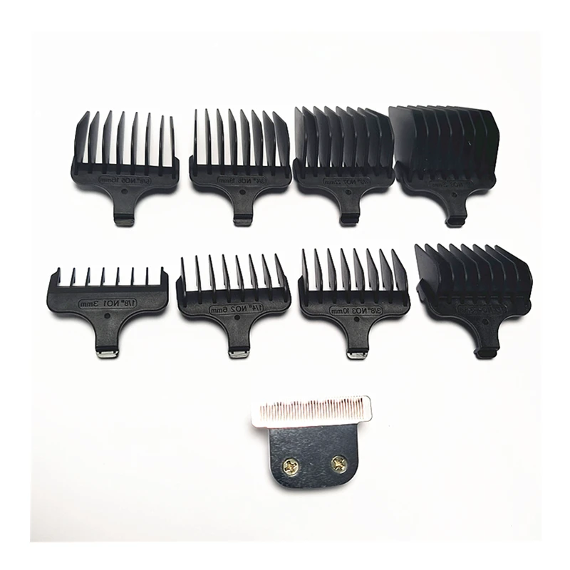 1X Rasoio T-Blade 8X Clipper Comb #1-#8,1/8 "-1",3-25Mm Di Ricambio Per Wahl 9885L 9886 9888 9888L 9893 9653 9894 9893L 9867-100