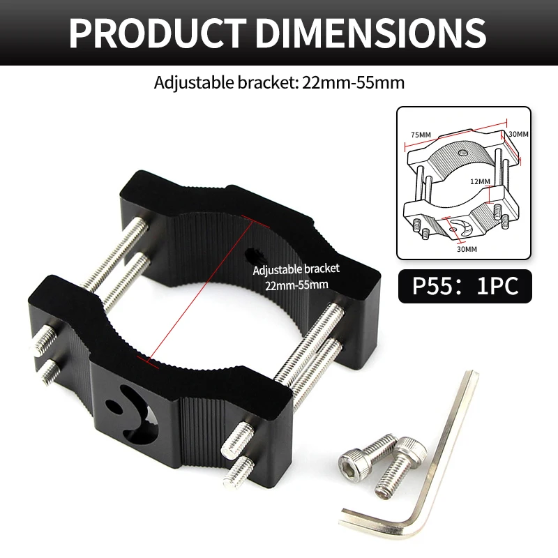 Adjustable Motorbike Headlight Holder & Spotlight Mount Bracket Accessories