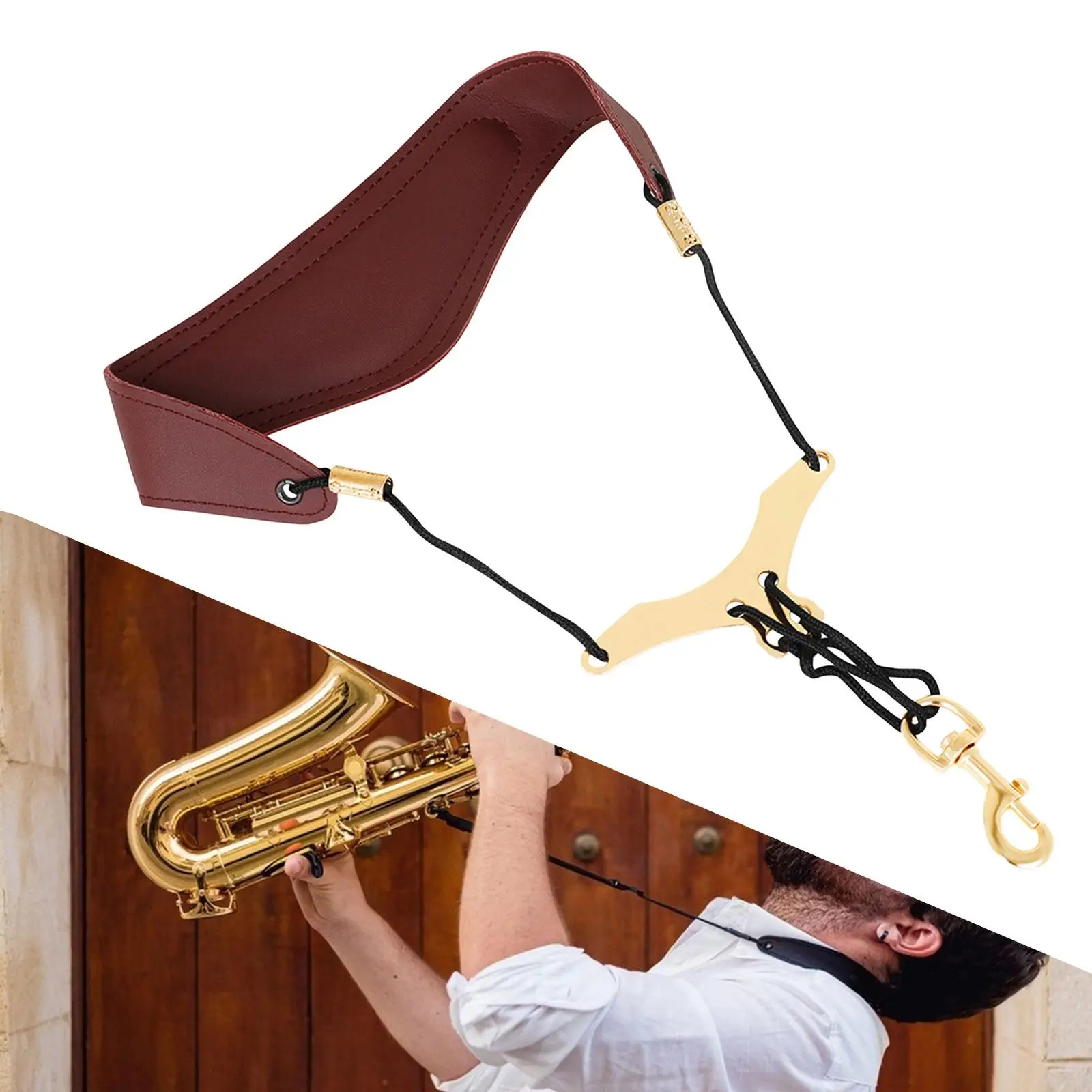 Cinturino Da Collo Sax Imbottito Traspirante Per Accessorio Sax Sassofono Alto Tenore