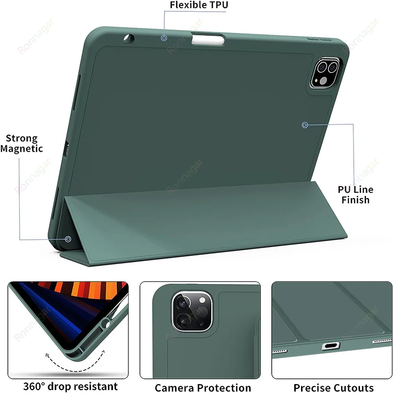 Capa para Ipad com Suporte para Lápis Ipad Air Pro 11 2023 2023 Ipad Pro 129 10ª Geração 109 - Imagem 5