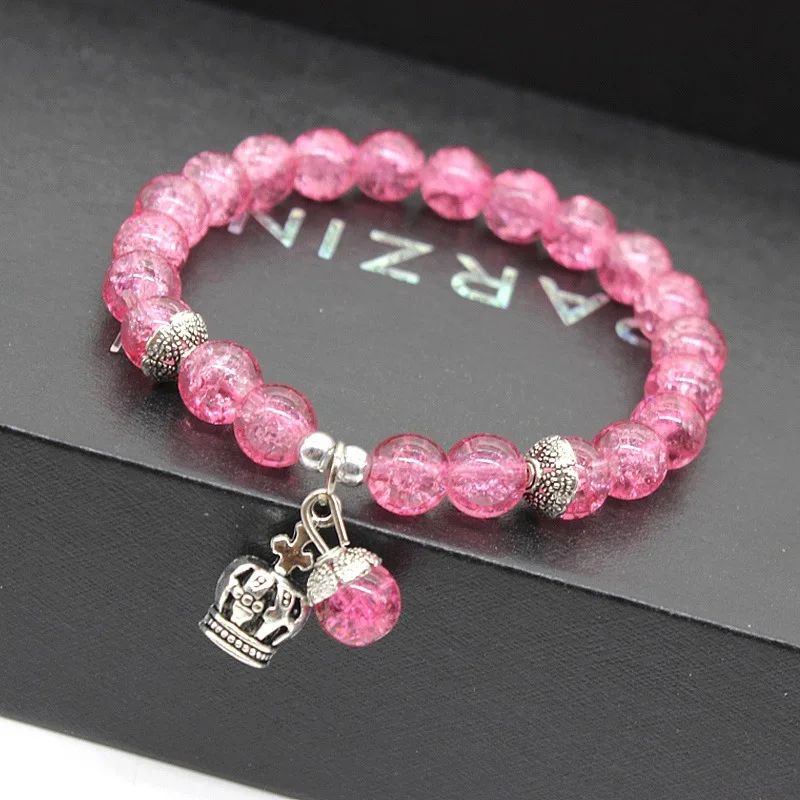 

Natural Powder Crystal Hand Carved Bracelet Fashion Boutique Jewelry Men's and Women's Chalcedony Bracelet Gift Wholesale