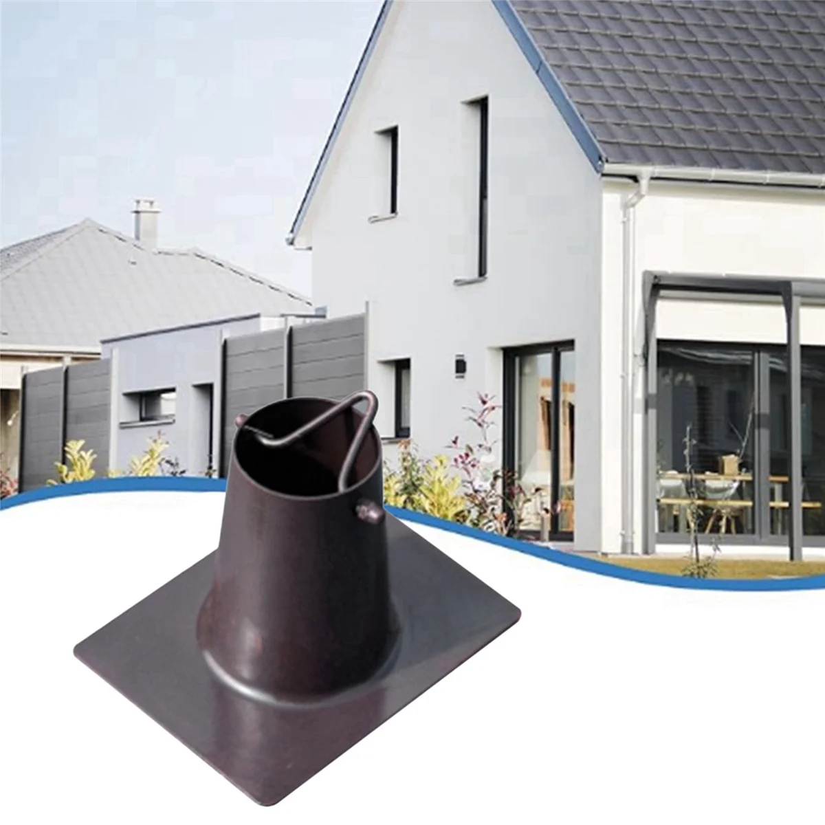 BAAU 2X Rain Chain Gutter High-Quality Arched Rain Chain Gutter Adapter for Rainwater Pipe Outlet