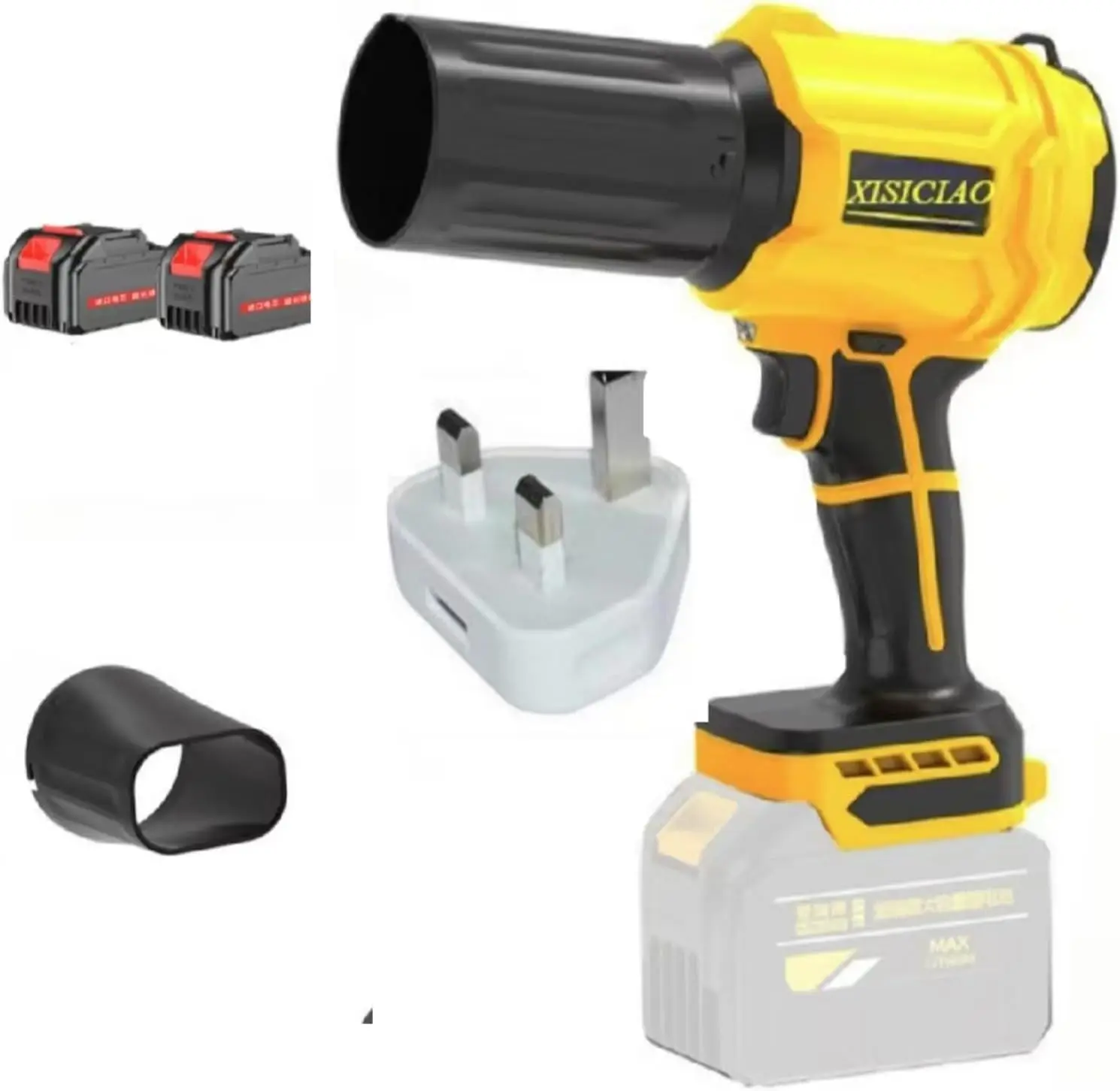 전기 무선 낙엽 송풍기, 40000RPM 휴대용 전기 낙엽 송풍기, 2팩 2000mAh..