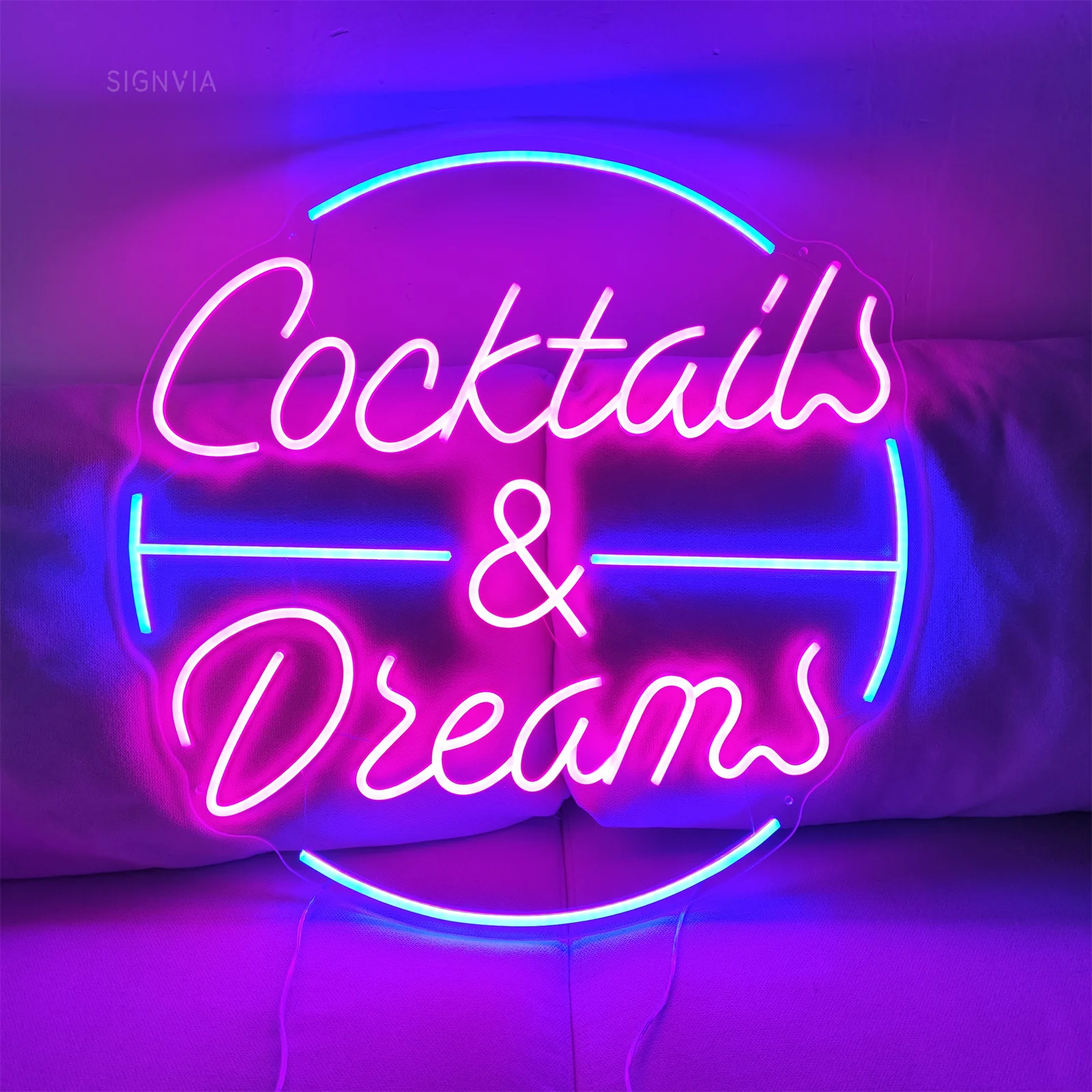 LEDNeonSignCocktailsAndDreamsBusinessPubBarNeonLightStore