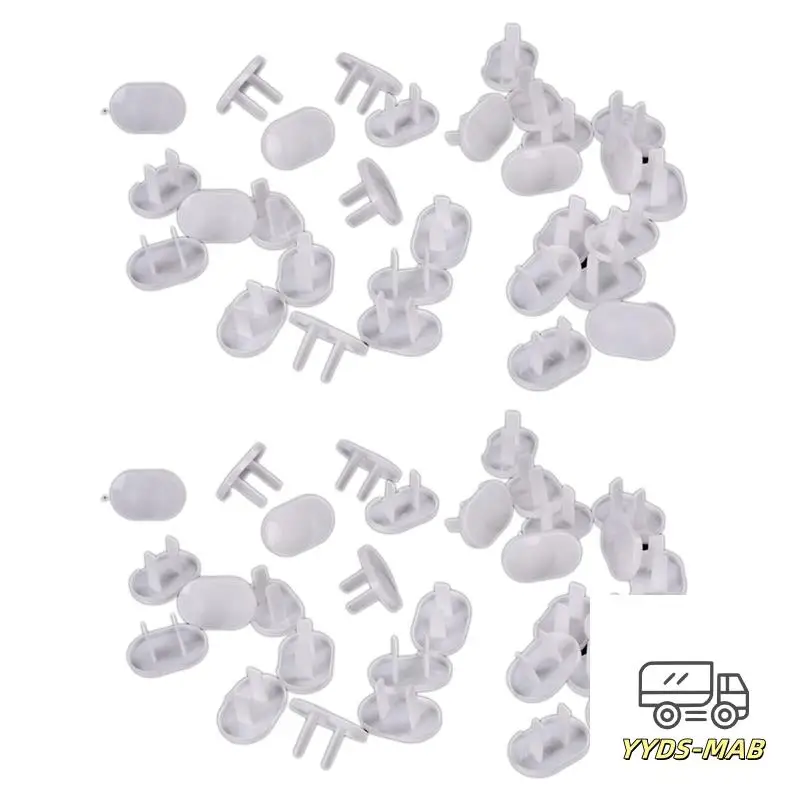 150Pcs Anti Electric Shock Plugs Protector Cover Cap Power Socket Electrical Outlet Baby Children Safety Guard Two Holes