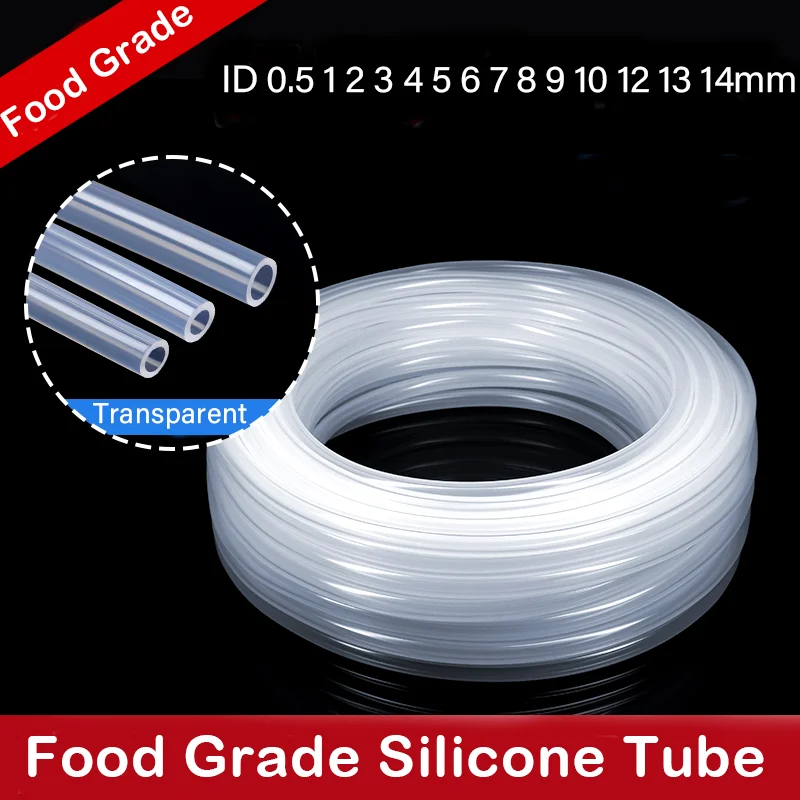 Silicona Tubería, 5mm ID X 10mm OD 4m Goma Tubo Aire Manguera Agua