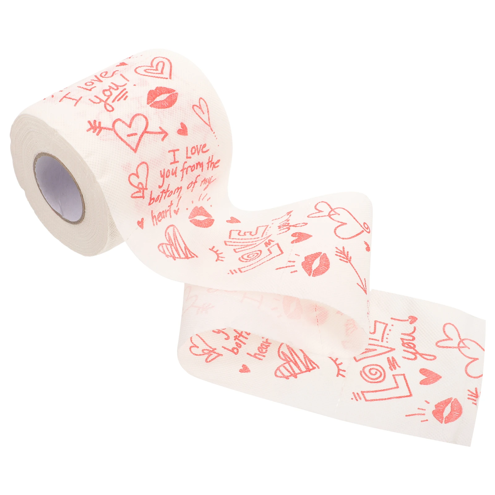 Valentines Day Creative Toilet Paper Roll Bathroom Tissue Soft Napkins Hygienic Dispenser Colored Tissues Sanitary Paper