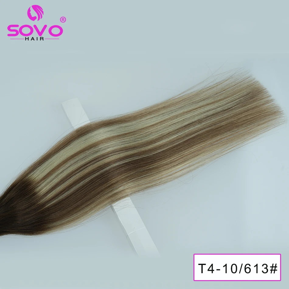 Tanio SOVO Bone prosto kucyk ludzkie włosy malezyjskie włosy typu sklep