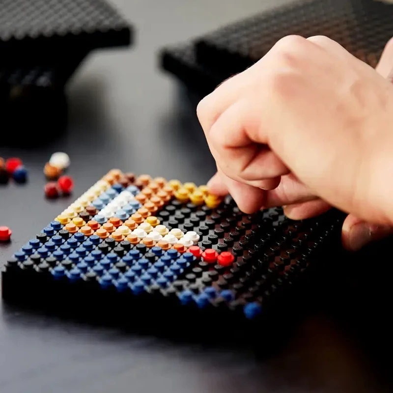 MOC 루크 스카이워커 클래식 픽셀 아트 페인팅 블록 세트 모자이크 브릭 스타 무비 장난감 최고의 크리스마스 생일 선물