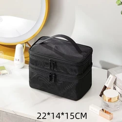 Universal Travel Mesh Wash Bag and Makeup Organizer for Skincare and Toiletries (Double layer bag)