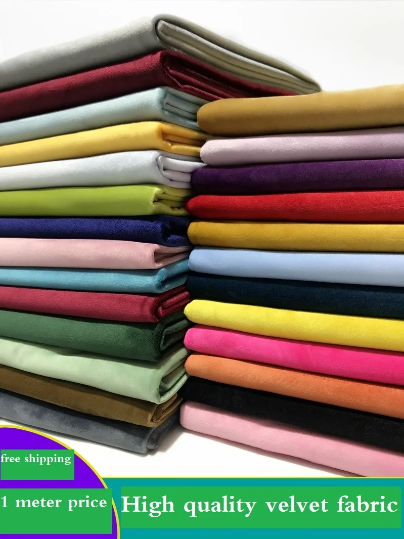 1/3M Elastic Velvet Cloth 150cm Width Soft Velvet Fabric Stretch for  Curtain Sofa Clothes Fabrics Wallet Christmas Packaging - AliExpress