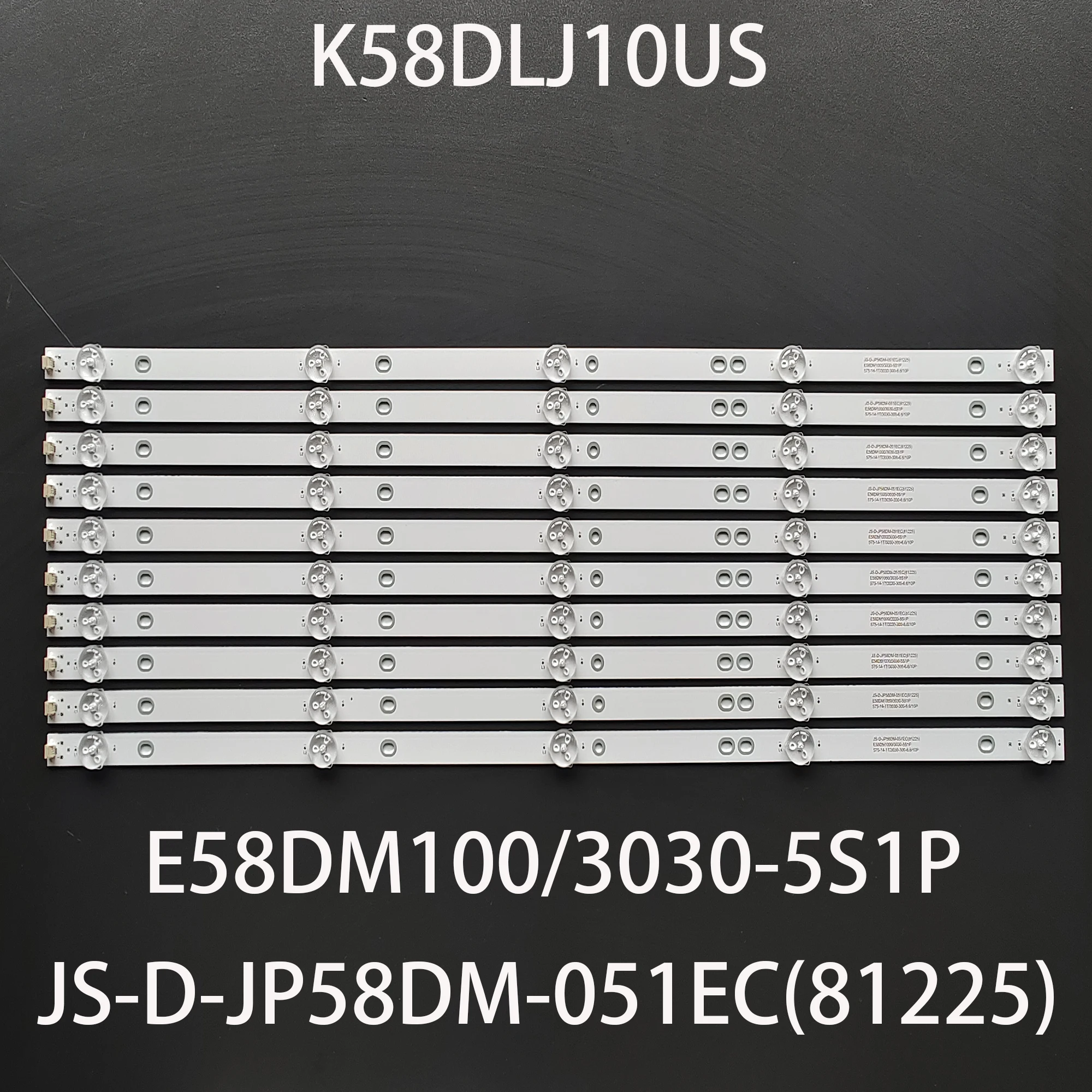 Conjunto Led Bar 5led para td K58dlj10us Polaroid 58 Tvled584k01 Js-d-jp58dm051ec81225 E58dm100 30305s1p 10 Peças