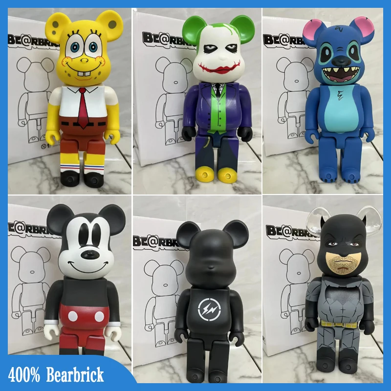 

[In Stock] 400% Bearbrick Action Figures Sculptures Statue Figurines Desk Accessories Cartoon Decor Ornaments Toys Kids Gifts