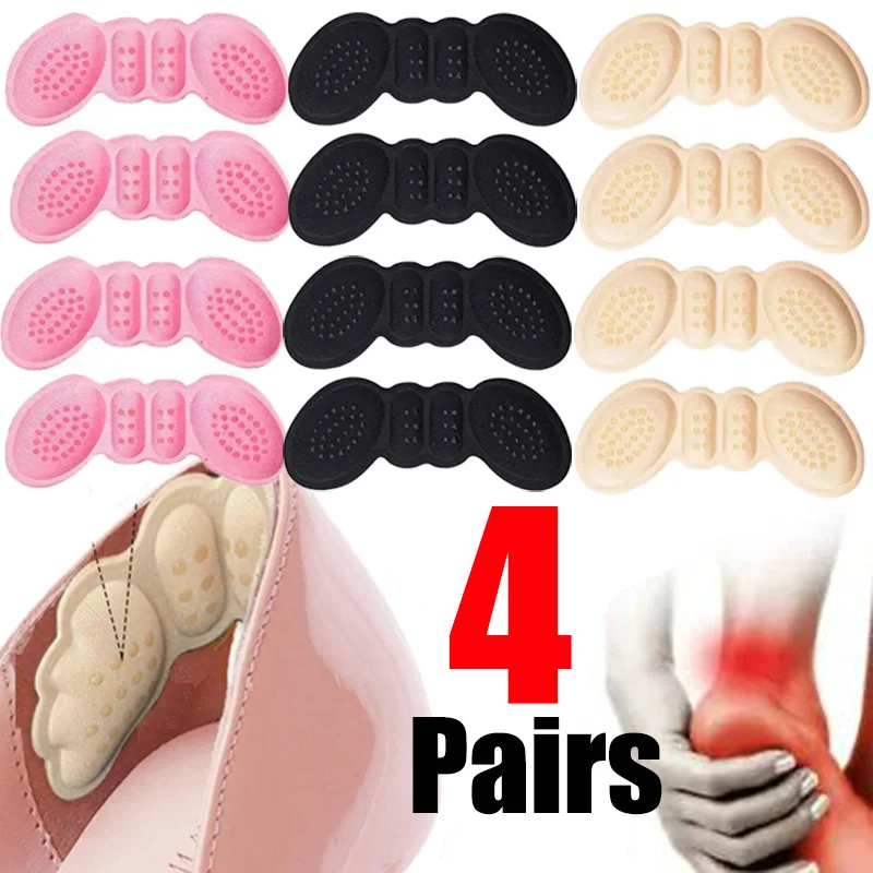 Shoe Insoles Heel Inserts Heel Protector Pads 8pcs Heel Insoles for Sports Shoes High Heel Inserts Pain Relief Anti-wear Cushion Pad Back Adhesive Shoe Pads Sponge Insole Pad