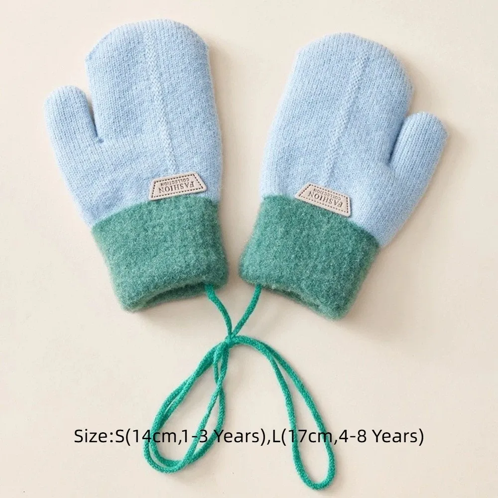 Cute Warm Kids Winter Gloves Coldproof Candy Color Baby Gloves Fleece Soft Children Mittens Toddler