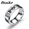Besiko New Anime Peripheral Berserk Ring Commemorative Fashion Simple Cool Laser Stainless Steel Ring Men Women Jewelry 4 Color 4